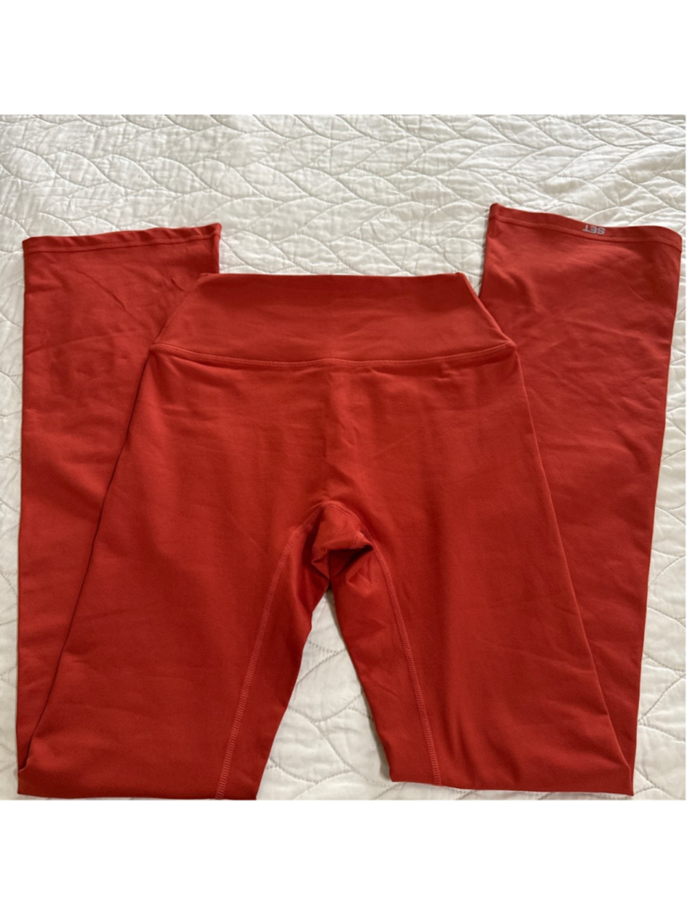 SET Active Orange FormCloud Flare Leggings M NWOT